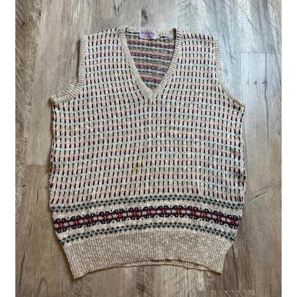 Vintage Michael Ross Fair Isle Sweater Vest 42 - Picture 2 of 10